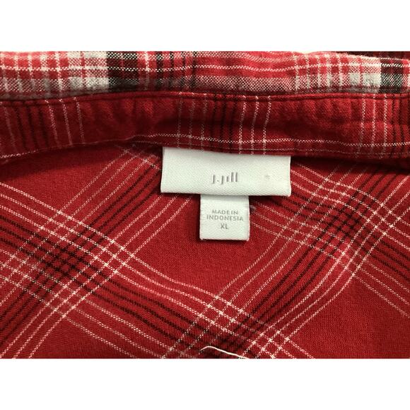 J.Jill long sleeve plaid tunic button up size XL - Picture 5 of 8